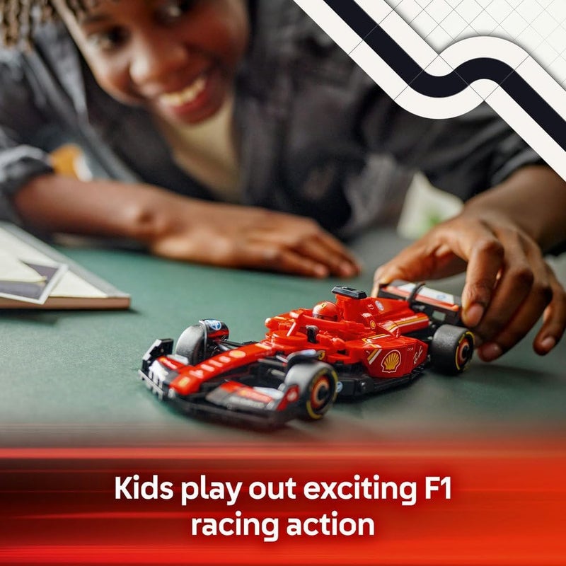 LEGO Speed Champions Ferrari SF-24 F1 Race Car Toy with a Collectible Formula 1 Driver Minifigure - Model Kits for 10+ Year Old Boys & Girls or Adult Motorsport Fans 77242 - Image 3