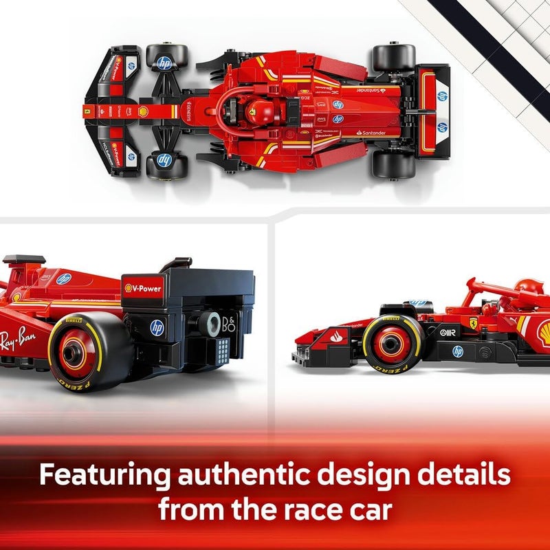 LEGO Speed Champions Ferrari SF-24 F1 Race Car Toy with a Collectible Formula 1 Driver Minifigure - Model Kits for 10+ Year Old Boys & Girls or Adult Motorsport Fans 77242 - Image 5