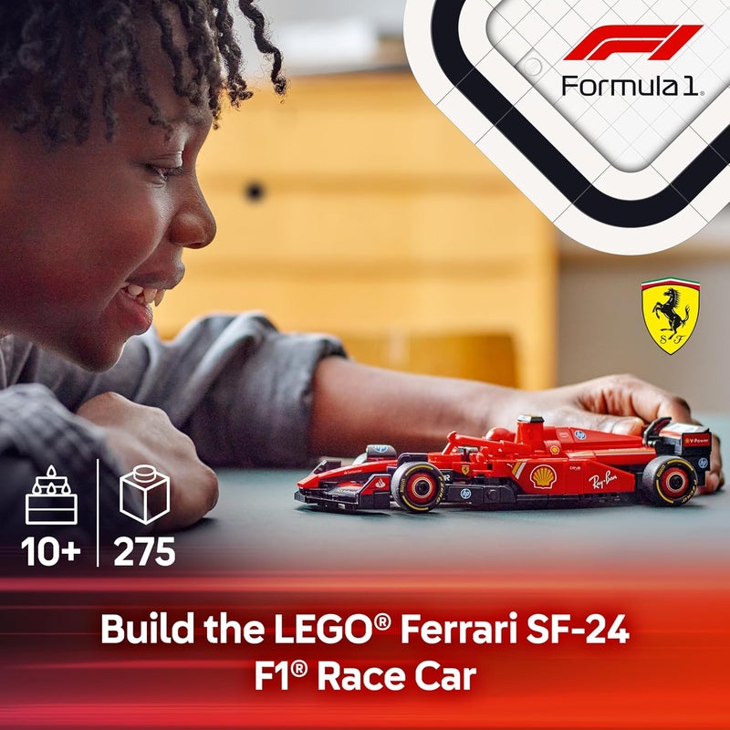 LEGO Speed Champions Ferrari SF-24 F1 Race Car Toy with a Collectible Formula 1 Driver Minifigure - Model Kits for 10+ Year Old Boys & Girls or Adult Motorsport Fans 77242 - Image 2