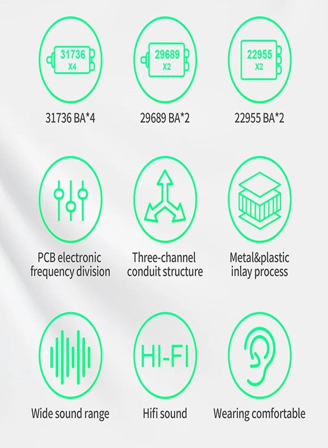 CCA KZ AS16 PRO in Ear Monitor Headphones 16BA Balanced Armature Drivers HiFi IEM Earphones High Clarity Gaming Earbuds for Musicians Singers Audiophile Dj Drummers - Image 3