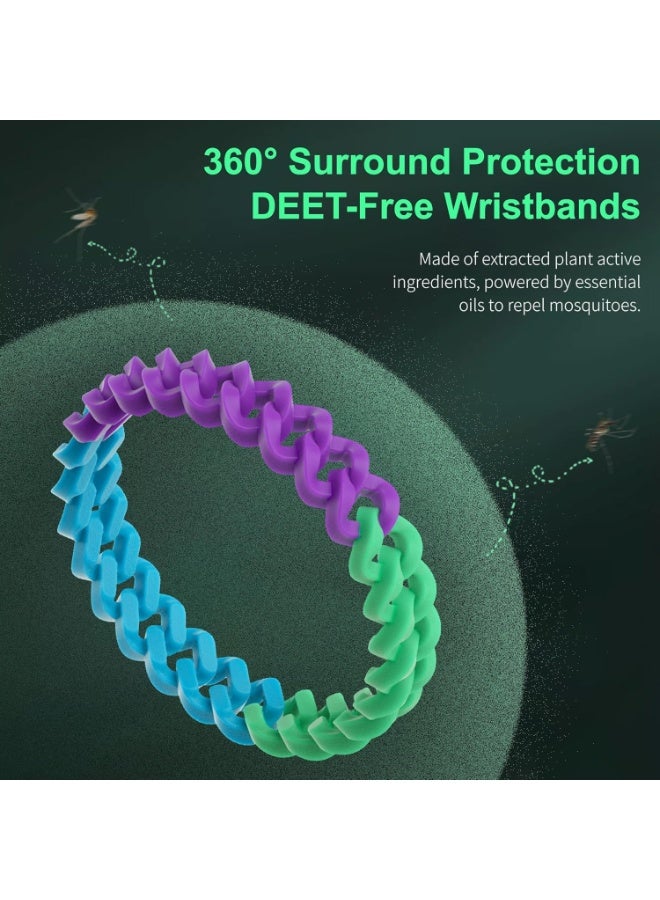 general 10 Pack Rainbow Mosquito Repellent Bracelets for Adults and Kids, DEET-Free Insect & Bug Repellent Bands, Individually Wrapped Repellent Wristbands for Outdoor Camping Traveling - Image 5