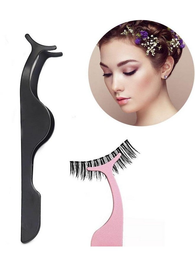 إيتشياي ملاقط الرموش الاحترافية لتطويل الرموش، 3 قطع أداة إزالة الرموش الصناعية، مشبك من الفولاذ المقاوم للصدأ (أسود شامبانيا أرجواني، ألوان متنوعة) - Image 2