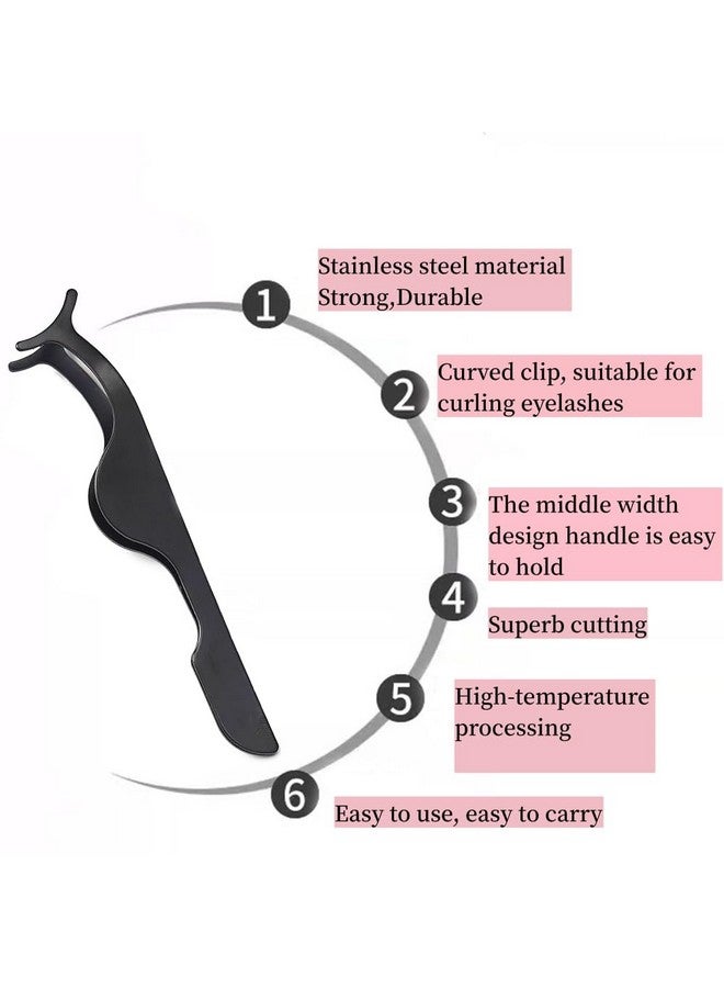 إيتشياي ملاقط الرموش الاحترافية لتطويل الرموش، 3 قطع أداة إزالة الرموش الصناعية، مشبك من الفولاذ المقاوم للصدأ (أسود شامبانيا أرجواني، ألوان متنوعة) - Image 4