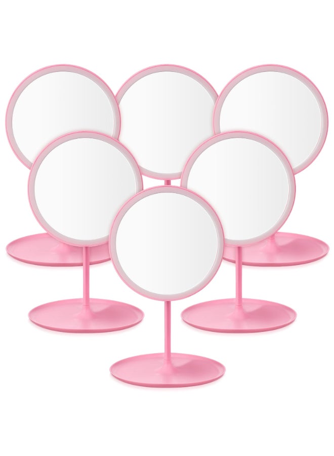 DoubleFill 6 Pcs Spa Party Mirror Spa Party Supplies Sleepover Favors Accessory Make up Table Mirror for Sleepover Slumber Birthday Favors Adult Women GiftPink - Image 2