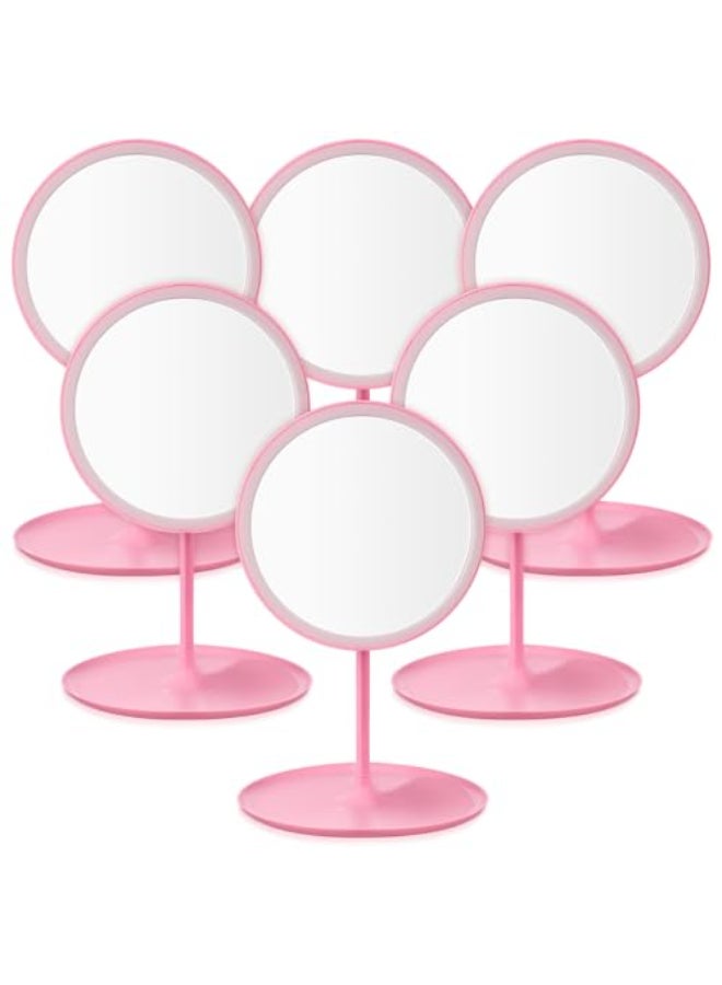 DoubleFill 6 Pcs Spa Party Mirror Spa Party Supplies Sleepover Favors Accessory Make up Table Mirror for Sleepover Slumber Birthday Favors Adult Women GiftPink - Image 1