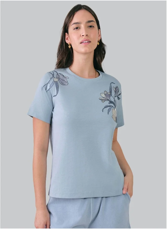 GANT Regular Fit Magnolia Embroidery T-Shirt