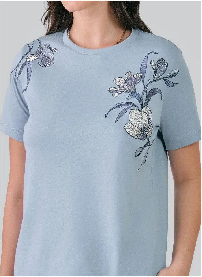 GANT Regular Fit Magnolia Embroidery T-Shirt