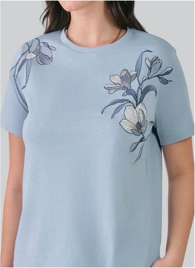GANT Regular Fit Magnolia Embroidery T-Shirt