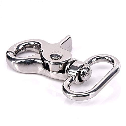 Asiatic Asiatic Trigger Snap Hook Metal Swivel Lobster Clasps Purse Bag Clips Buckle 4 cm Length 6 cm Silver Also Used for DIY Items and Crafts Pack of 2 10 20 50 100 2  - Image 2