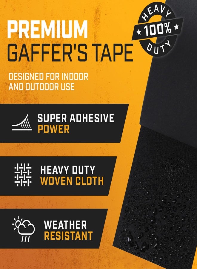 Lockport Black Gaffers Tape 4 Inch x 30 Yards - 2 Pack Pro Matte Gaff Tape - Image 2
