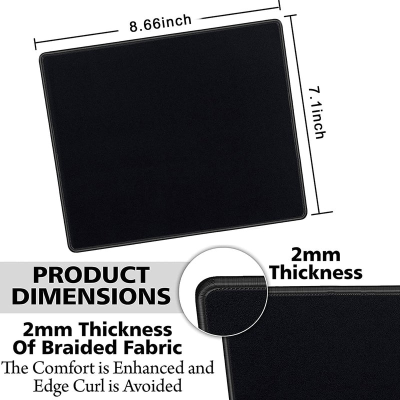 SaiTech IT 20 Pack 2mm Mouse Pad with Stitched Edges Non-Slip Rubber Base, Premium-Textured and Waterproof Mousepads Bulk, Mouse Pad Multipack Mousepad for Computers, Laptop, 8.66 x 7.1 inch - Image 2