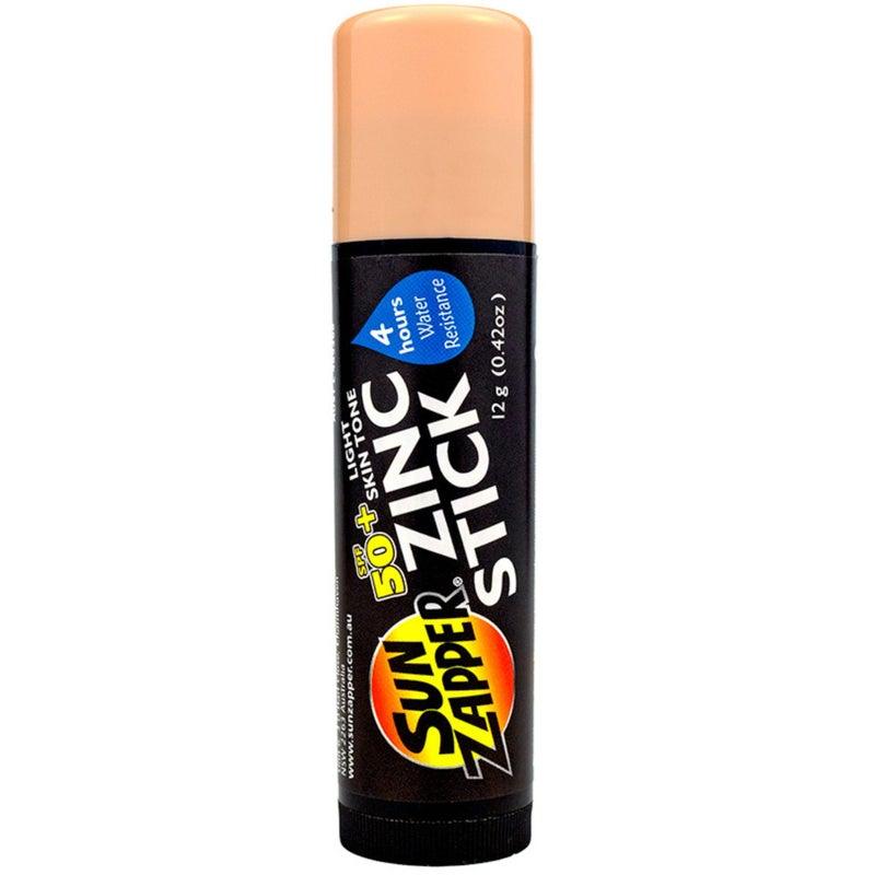 Sun Zapper Zinc Oxide Mineral Sunscreen Stick â€“ SPF 50+ Water Resistant â€“ Light Skin Tone (Bronze/Tan) â€“ 12g (0.42 Oz) â€“ For Face & Body â€“ Adults & Kids â€“ Made in Australia - Image 1