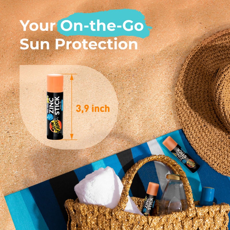 Sun Zapper Zinc Oxide Mineral Sunscreen Stick â€“ SPF 50+ Water Resistant â€“ Light Skin Tone (Bronze/Tan) â€“ 12g (0.42 Oz) â€“ For Face & Body â€“ Adults & Kids â€“ Made in Australia - Image 5
