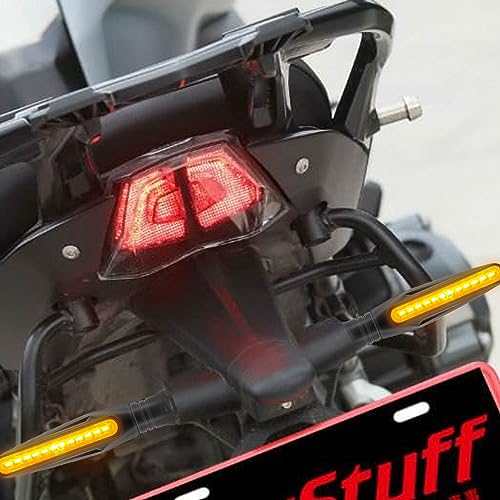 Kinstecks 4PCS Motorcycle Indicators Flowing Turn Signal Lights Motorbike Turning Indicators 12V 12 LEDs Bulbs - Image 3