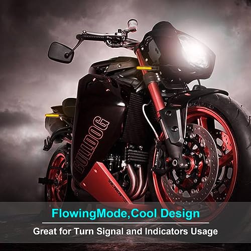 Kinstecks 4PCS Motorcycle Indicators Flowing Turn Signal Lights Motorbike Turning Indicators 12V 12 LEDs Bulbs - Image 2