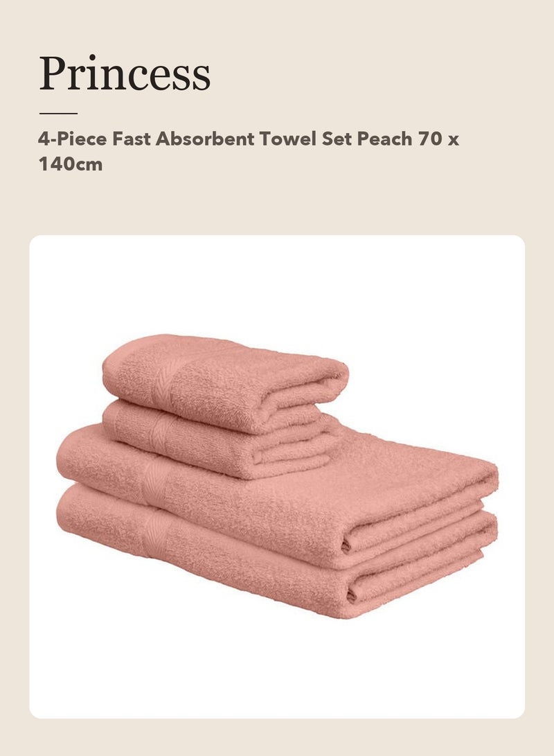 Princess 7+ Pcs Bath & Spa Set - Princess 4 Pc Towel Set 70x140cm + Ambrosia 50x80cm Bath Mat + Ambrosia 90x180cm Fouta Towel + Sky Touch Long Handle Bath Brush + Ambrosia Cotton Bathrobe - Image 2