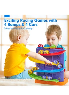 Excefore Toddler Toys for 1-Year-Old Boy, 2-in-1 Pound Ball Toy & Car Ramp Race Track, Learning Active Early Developmental Montessori Toy, Birthday Gifts for 1, 2, and 3-Year-Old Boys and Girls  - Image 4
