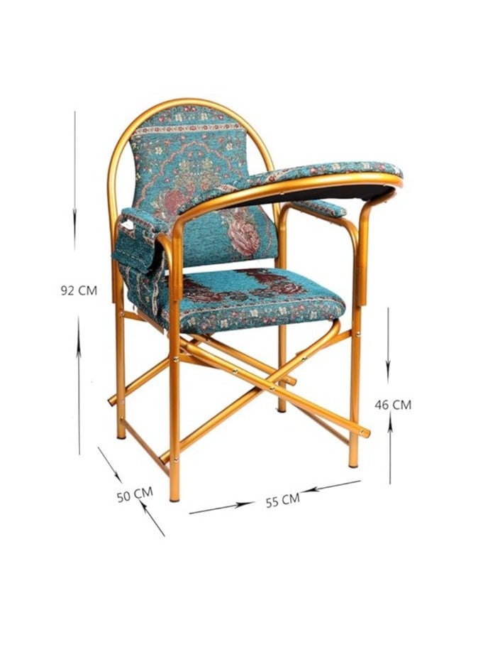 ريبنيو كرسي صلاة وتلاوة القران الكريم مريح للجلوس الطويل خفيف الوزن مناسب لكبار السن انيق للمساجد وغرف الاستضافة (ازرق) - Image 4