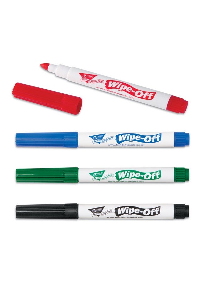 Trend Enterprises 4 Pack Standard Colors Wipe Off® Markers - Image 2