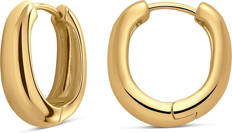 MILLA 14k Gold Huggie Earrings or Sterling Silver Huggie Earrings for Women Multipack & Individuals - Ear Huggers Earrings for Women Trendy Y2K Earrings, Preppy Earrings - Lightweight & Hypoallergenic - Image 1