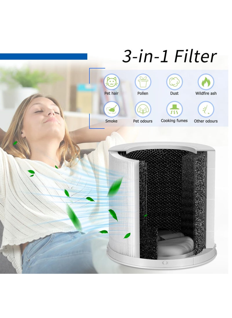 Excefore - For xiaomi 4 compact filter Compatible with smart air purifier 4,HEPA Filter3-In-1 True HEPA H13Filtration for Home Bedroom, 1pack - Image 1