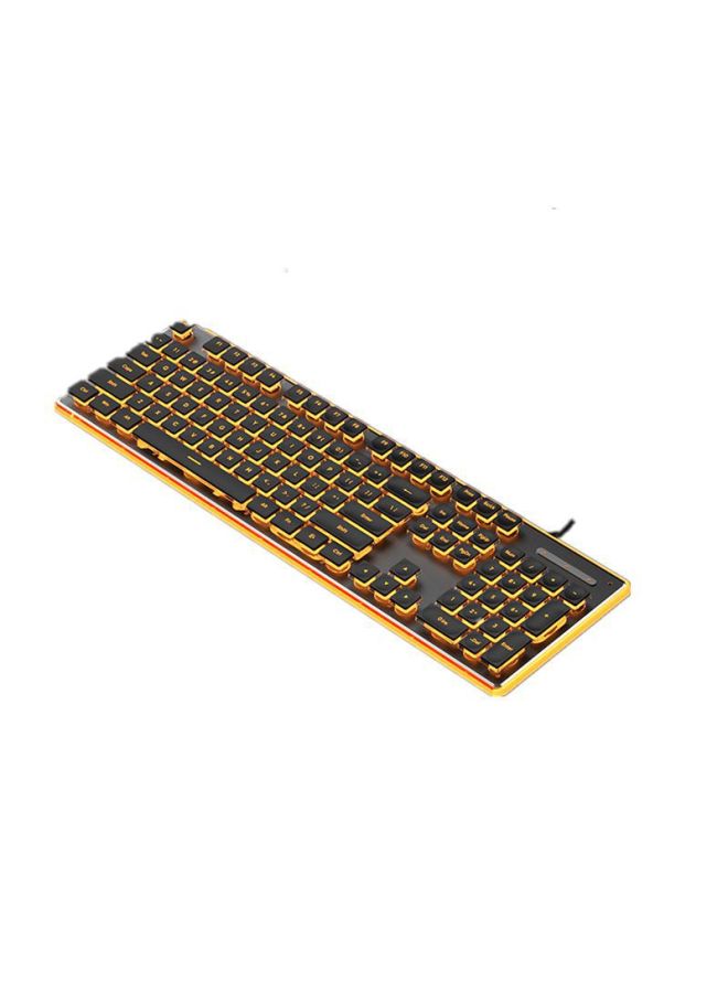 L1 Wired Mechanical Feel Membrane Keyboard Mouse Suit Mute Silent Typing Computer Office Game Dedicated Female-Color:None - Black Ice Blu-ray (keyboard And Mouse Set) - Wired - Keyboard Mechanical Feel Silent Keys - Image 3