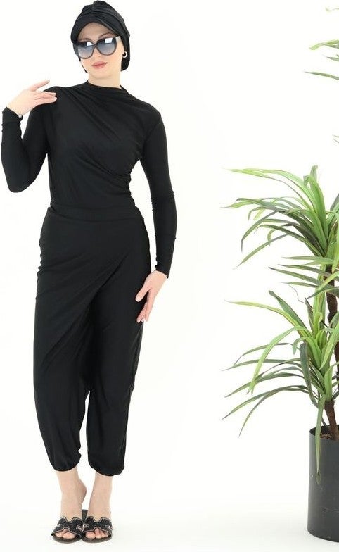 NS Tasarım Ns Design Betty Double Design Modest Swimsuit Set  - Image 2