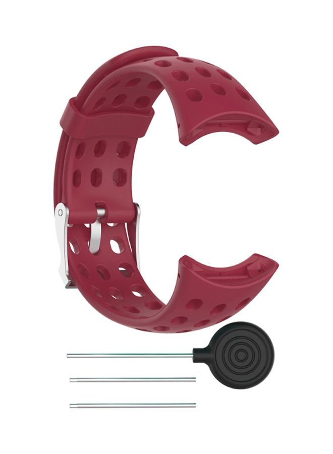 NIBEMINENT Replacement Wrist Strap For Suunto M1 / M2 M4 M5 Wine Red - Image 3