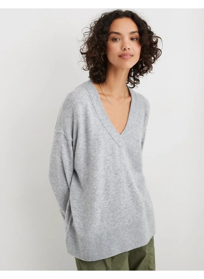 Aerie V-Neck Knitted Sweater