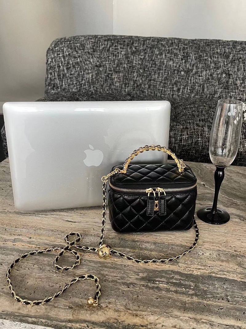 High-End Genuine Leather Rhomboid Chain Handbag Women'S Niche Fashionable All-Match Shoulder Crossbody Small Bag - Image 1