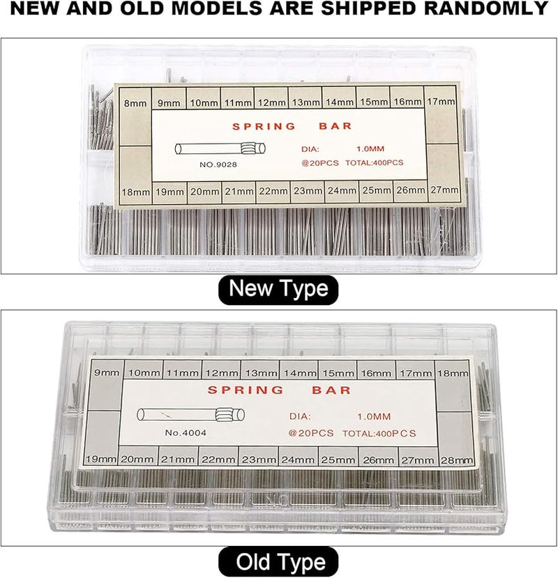 400 Pcs Metal Watch Band Link Pins Assortment 8 27mm with Storage Box - Image 4