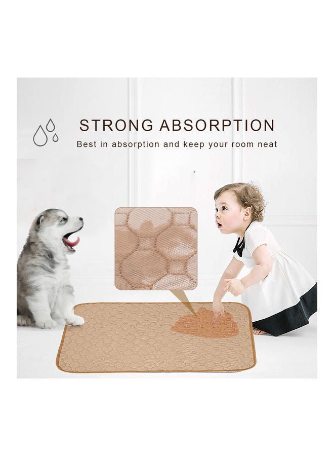 NIBEMINENT Waterproof Absorbent Washable Training Mat Beige 100 x 67centimeter - Image 4