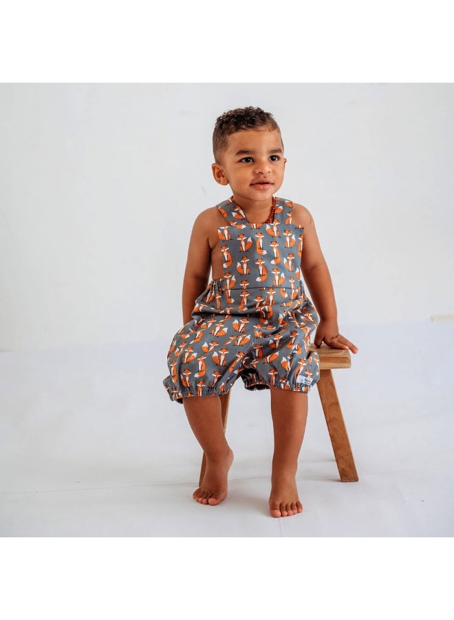 Petite Lamb Fox Crossover Romper - Image 1