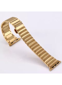 For apple watch band series 6 5 4 se Stainless Steel Link Bracelet for iwatch bands series 3 2 1 38MM/41MM/40MM  -GOLD