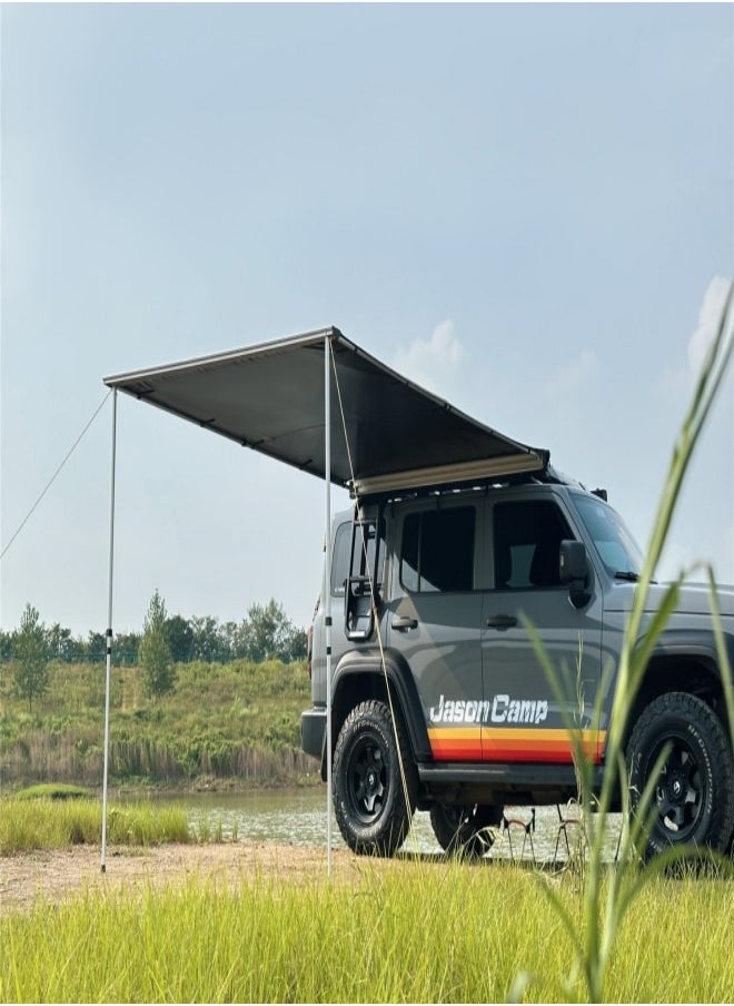 Generic - Jason Box Awning Universal Car Awning Black Edition 2.5x3meters. Car Camping Sun Shade. - Image 1
