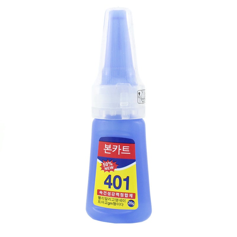 Korean version of 401 glue sticky gem base rubber metal plastic wood glass strong quick-drying universal shoe glue 20g 