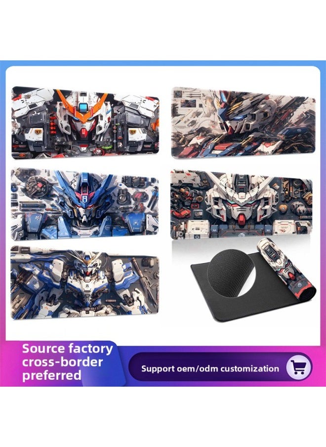 Generic - Gundam Mouse Pad Oversized Machine Warfare Boys Science And Technology Sense Computer Keyboard Pad Learning Games Dormitory Non-Slip Table Pad-Color:600*1200*2mm-Pattern:Up To ① Paragraph 6 - Image 1