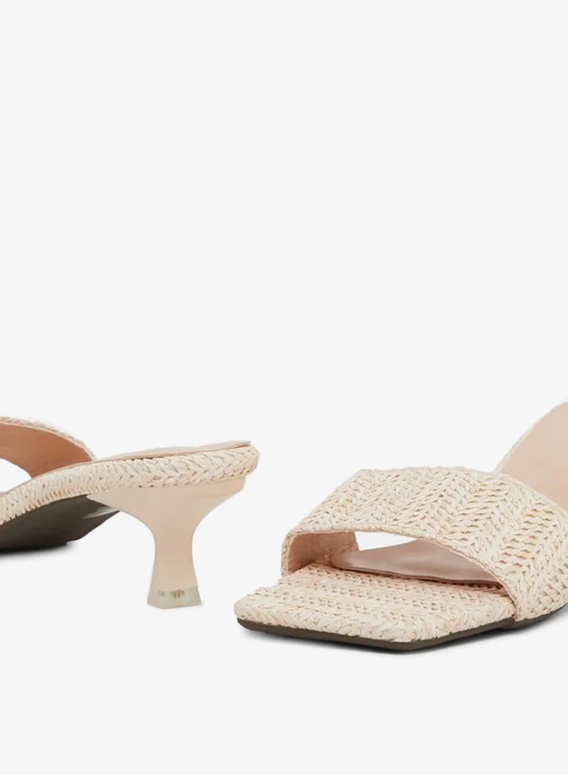Styli Textured Heel Sandals