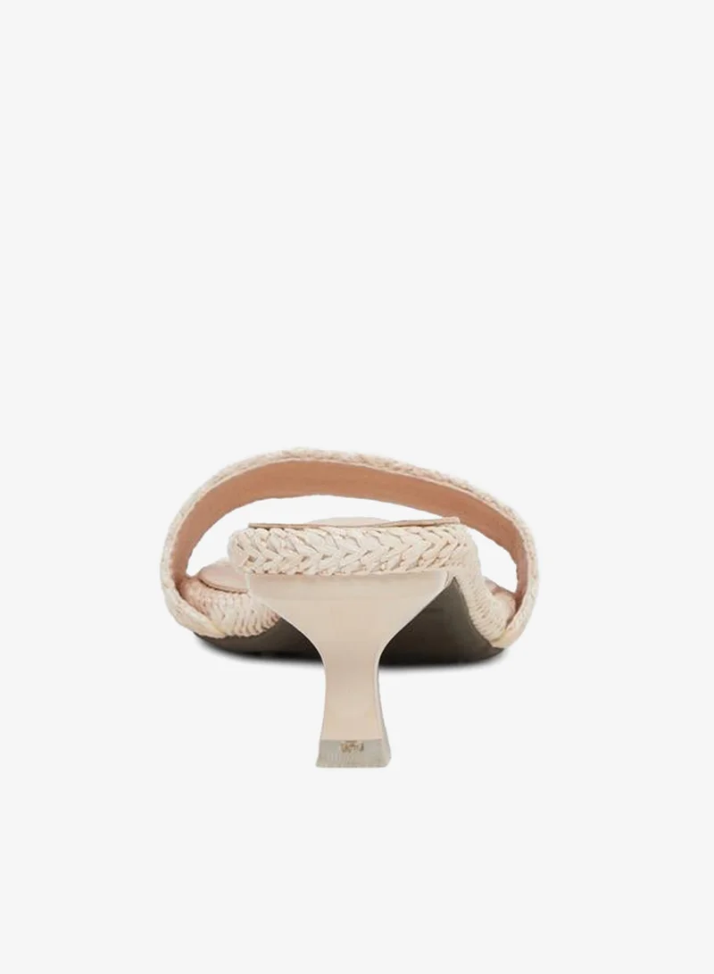 Styli Textured Heel Sandals