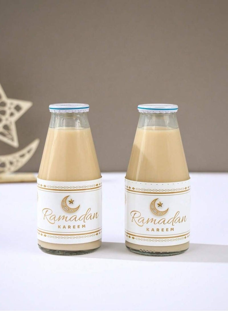 Ramadan Decorations Bottle Stickers with Ramadan Kareem Gold Design Decorative Adhesive Labels for Water and Drink Bottles Set of 10 Pieces Size 23×5.5 cm - Image 5