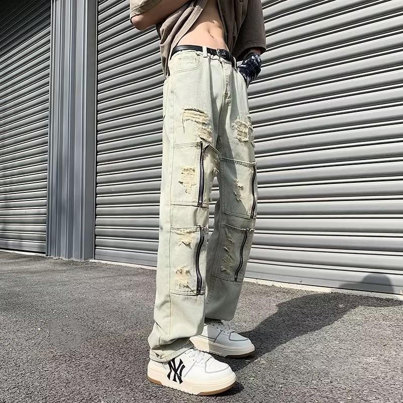 Unisex Classic Denim Jeans Loose Fit Daily Outdoor Wear - Image 3