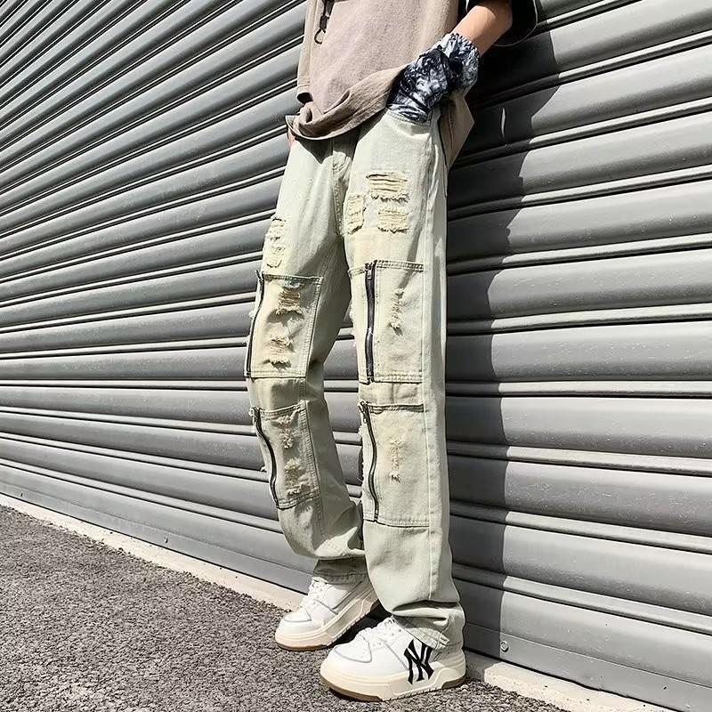 Unisex Classic Denim Jeans Loose Fit Daily Outdoor Wear - Image 2