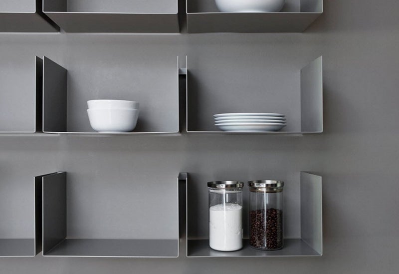 INDIAN DECOR Metal Powder Coated Kitchen Shelves (Grey) - Image 2