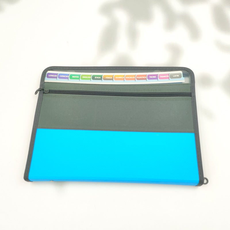 Office Multi-Layer Accordion File Folder 13 Compartments A4 Zipper Classification File Storage Accordion Bag Ins - Image 1