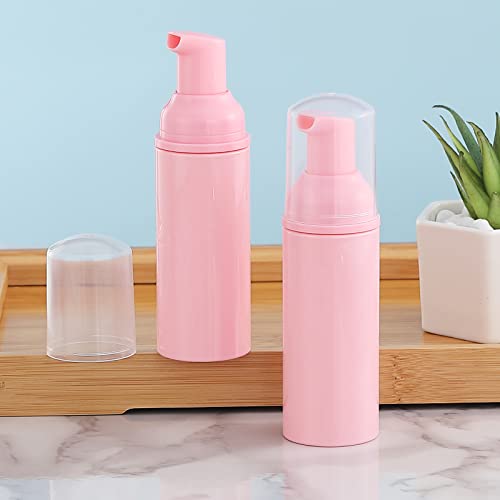 VEIDIA 35 Pack Plastic Foam Bottles Travel Soap Dispenser Bottles with Pump Mini Liquid Foaming Soap Containers for Refillable Hand Sanitizer Lash Cleanser Shampoo Castile Pink(2 oz) - Image 4