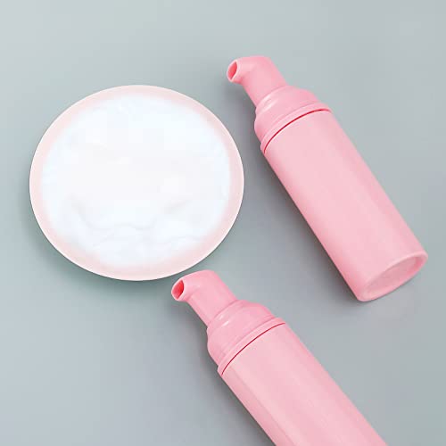 VEIDIA 35 Pack Plastic Foam Bottles Travel Soap Dispenser Bottles with Pump Mini Liquid Foaming Soap Containers for Refillable Hand Sanitizer Lash Cleanser Shampoo Castile Pink(2 oz) - Image 5
