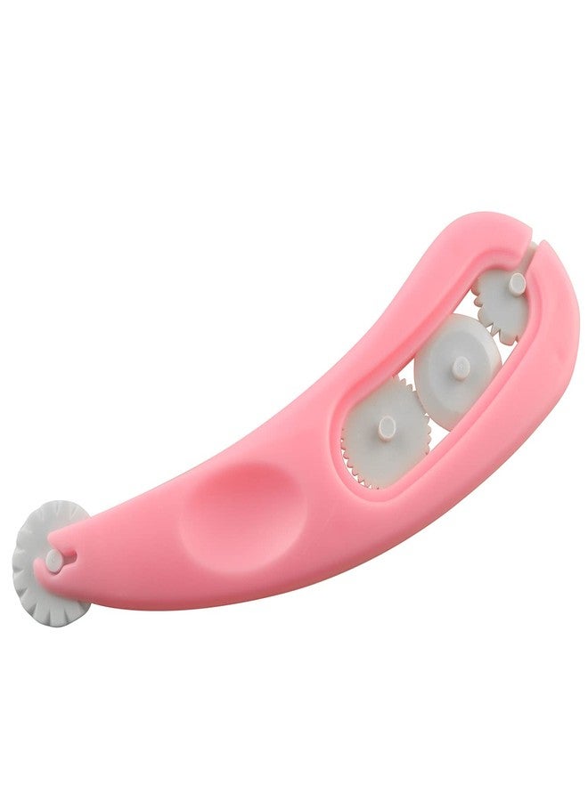 JCBIZ Fondant Roller Cutter 4 Styles Wheels 130x40mm Sugarcraft Icing DIY Cutter Knife 20mm Removable Rollers - Image 3