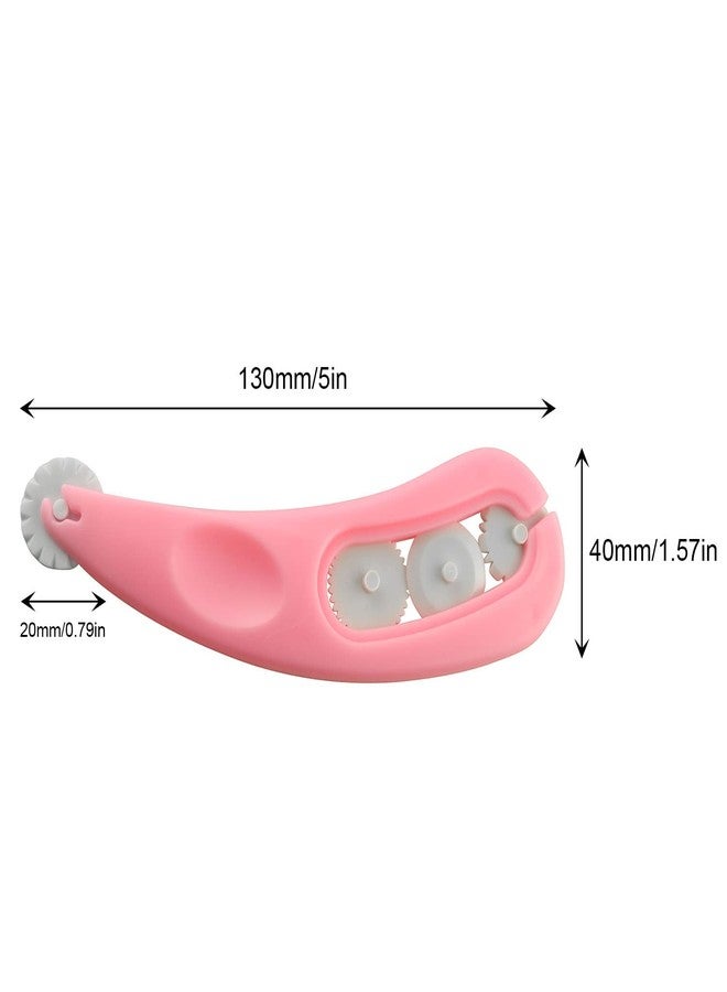 JCBIZ Fondant Roller Cutter 4 Styles Wheels 130x40mm Sugarcraft Icing DIY Cutter Knife 20mm Removable Rollers - Image 4