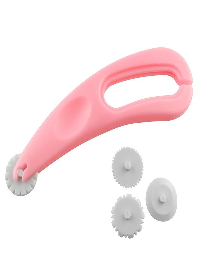 JCBIZ Fondant Roller Cutter 4 Styles Wheels 130x40mm Sugarcraft Icing DIY Cutter Knife 20mm Removable Rollers - Image 1
