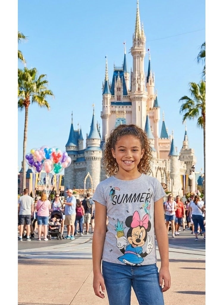 Minnie Mouse Disney Minnie Mouse Girls  T-Shirt (Min-1994)100%cotton - Image 2